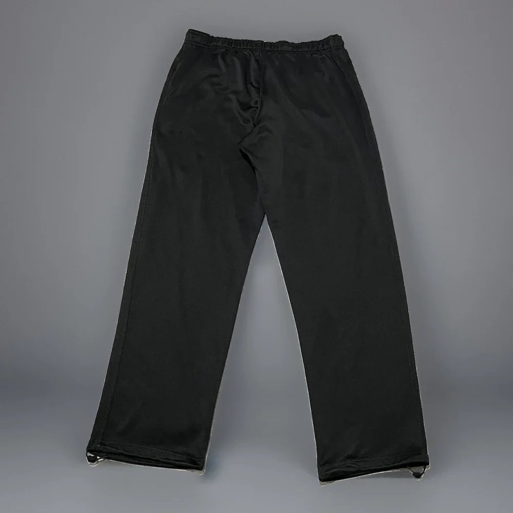 Nike Mens Black Grey Logo Elastic Waist Therma-Fit Gym Training Sweatpants L